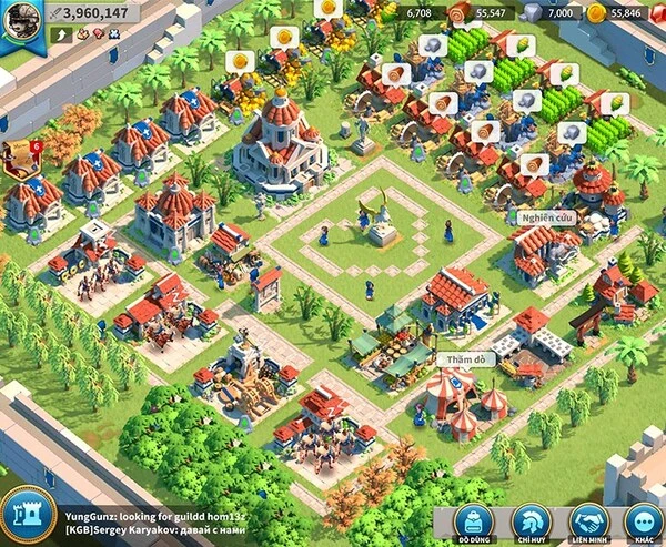 Màu sắc trong Game Rise of Kingdoms sinh động, bắt mắt