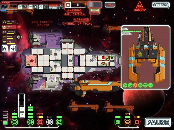 Đồ họa 2D và âm thanh sống động trong FTL: Faster Than Light tạo thành điểm nhấn của game
