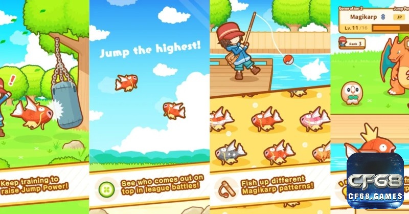 Magikarp Jump cho phép anh em tùy chỉnh màu sắc của Magikarp