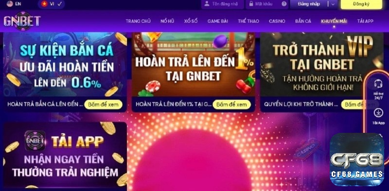 Đăng nhập Gnbet trải nghiệm thế giới cá cược hàng đầu