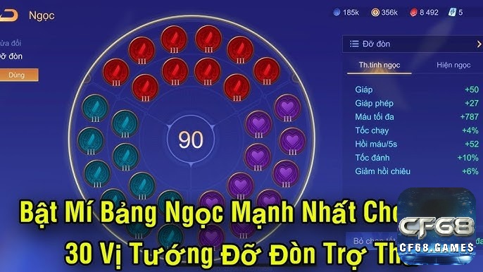 Bảng ngọc chống chịu của tướng hỗ trợ