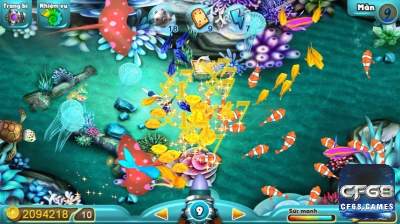 Đa dạng sinh vật biển tạo ra môi trường sinh động và cuốn hút hàng ngàn anh em tham gia tựa game này