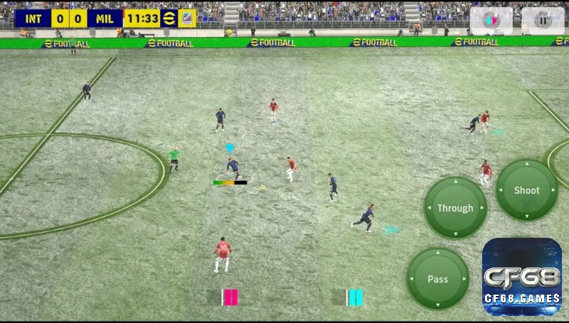 Trận đấu sống động trong eFootball Mobile 2025