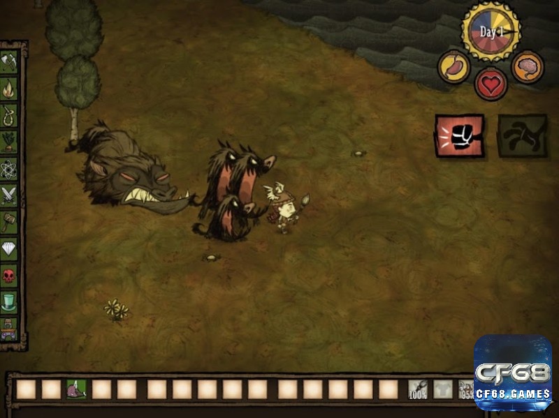 Game Don’t Starve: Pocket Edition đưa người chơi vô thế nguy hiểm với nhiều sinh vật kì lạ